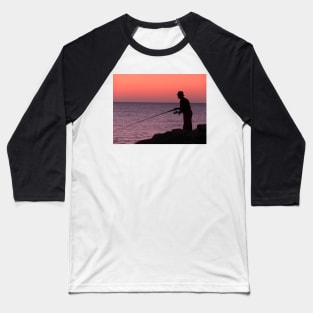 The Lonely Fisherman Baseball T-Shirt